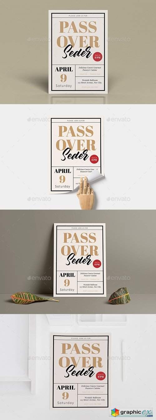 Passover Seder flyers Template 