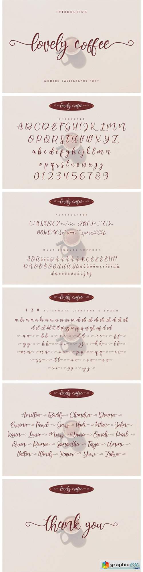 Lovely Coffee Font