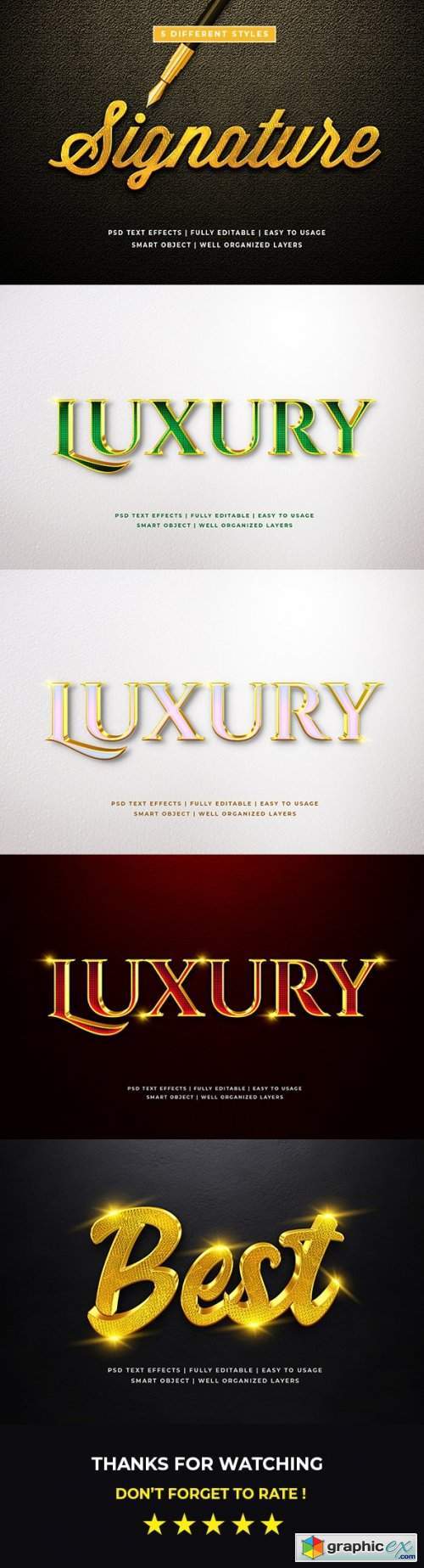 3d Luxury Text Style Effect Mockup