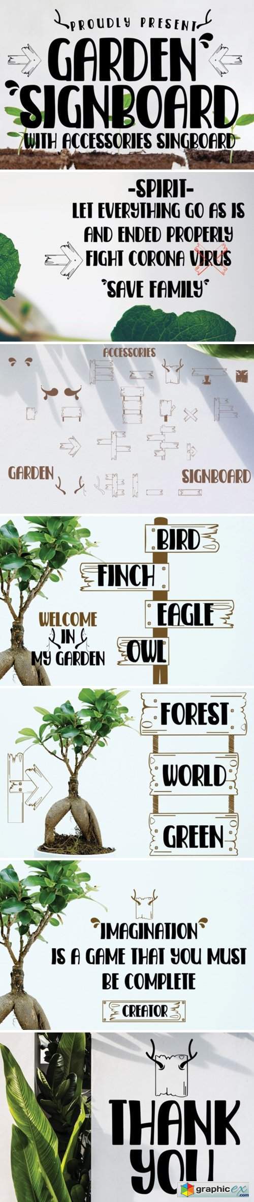 Garden Signboard Font