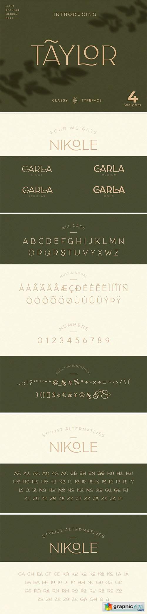 Classy Taylor Typeface