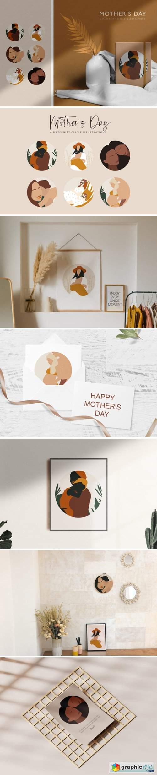  Mother's Day Illustrations 