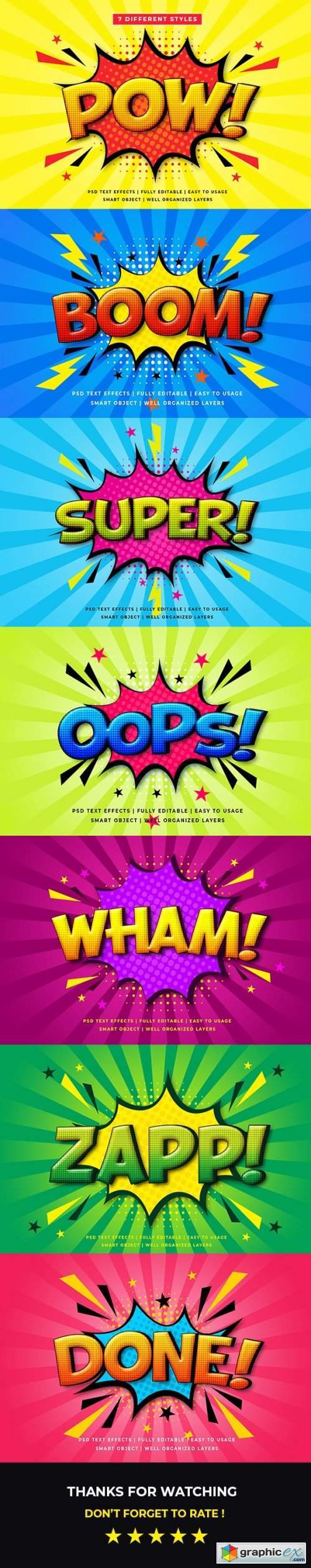 Download Comic Speech 3d Text Style Effect Mockup V.2 » Free ...