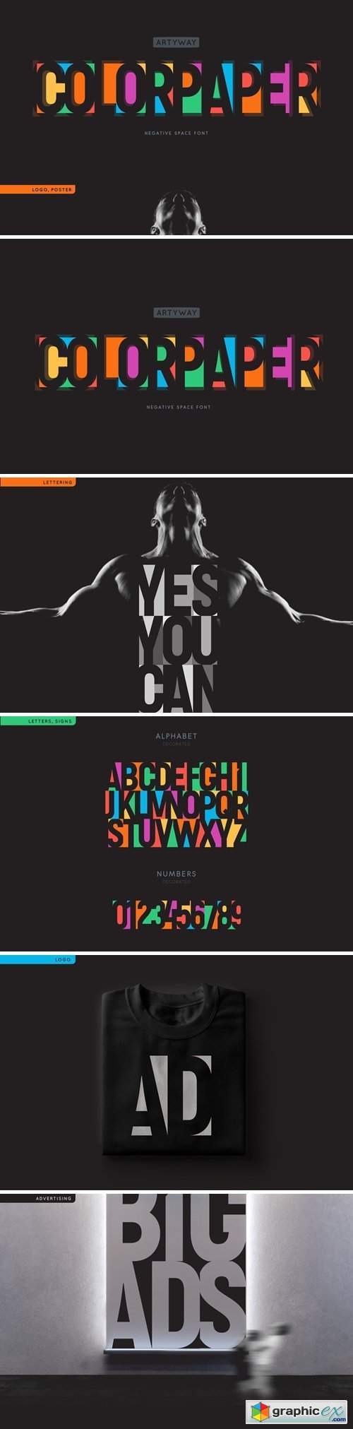 Negative Space Font