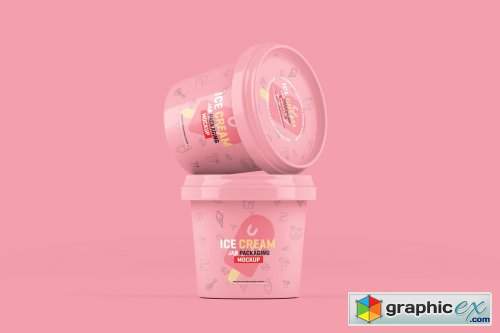 Download Ice Cream Jar Packaging Mockup Free Download Vector Stock Image Photoshop Icon