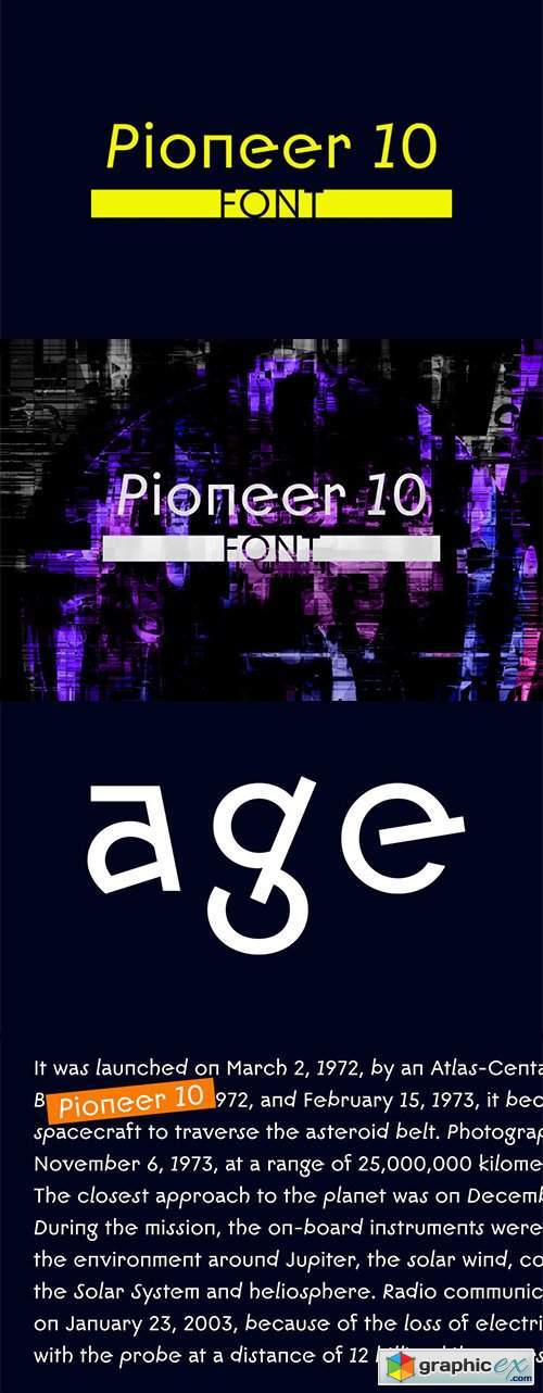 Pioneer 10 Modern Sans Font