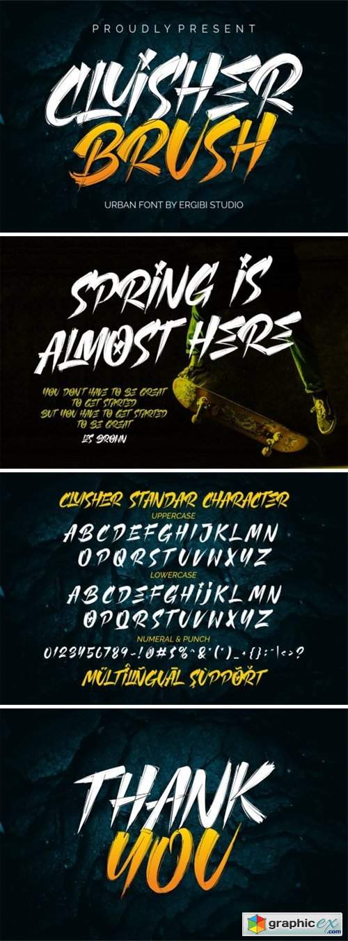  Cluisher Brush Font 