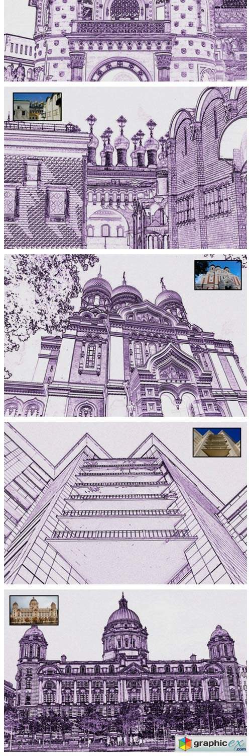  Violet Sketch Effect 