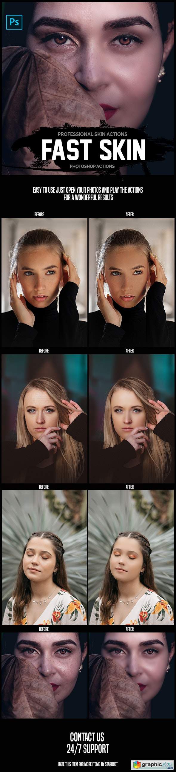 Fast Skin - Professional Photoshop Actions 