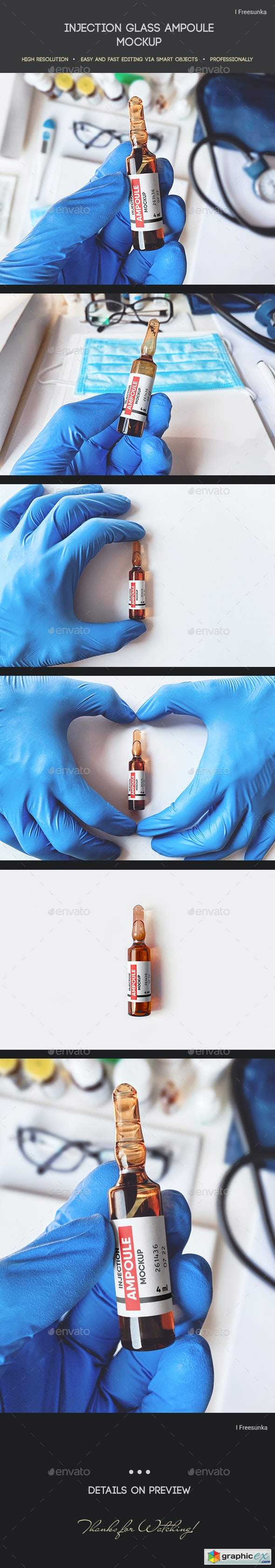 Injection Glass Ampoule Mockup 