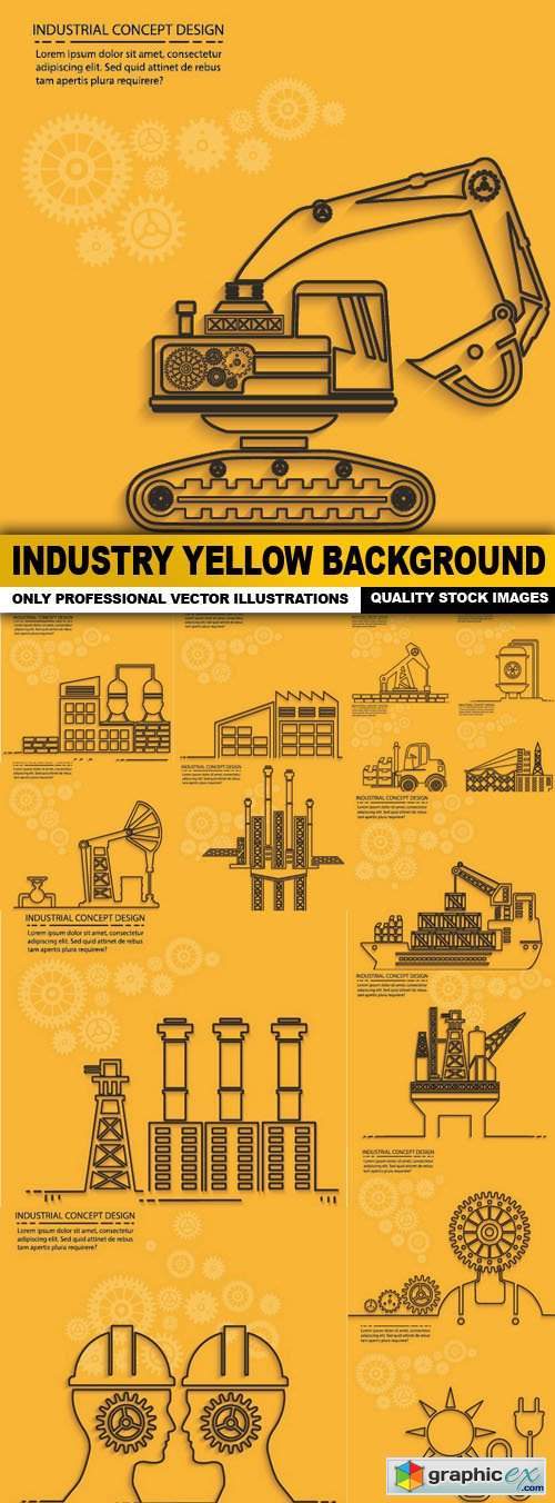 Industry Yellow Background - 15 Vector