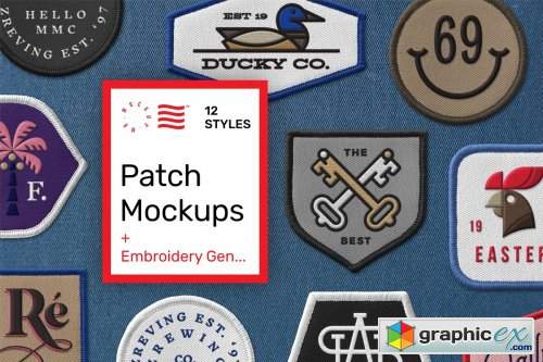 Download Patch Mockups + Embroidery Generator » Free Download Vector Stock Image Photoshop Icon