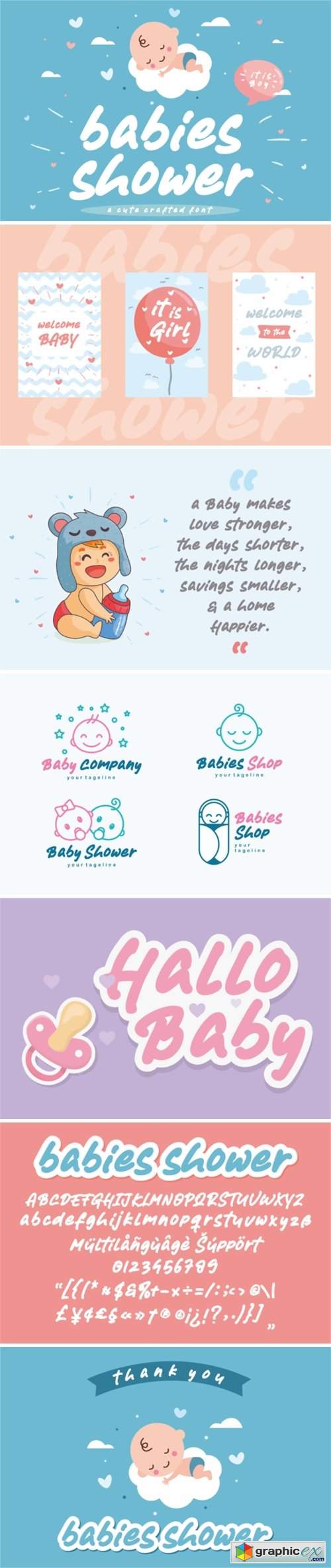  Babies Shower Font 