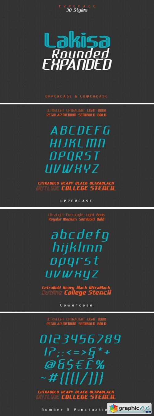  Lakisa Rounded Expanded Font 