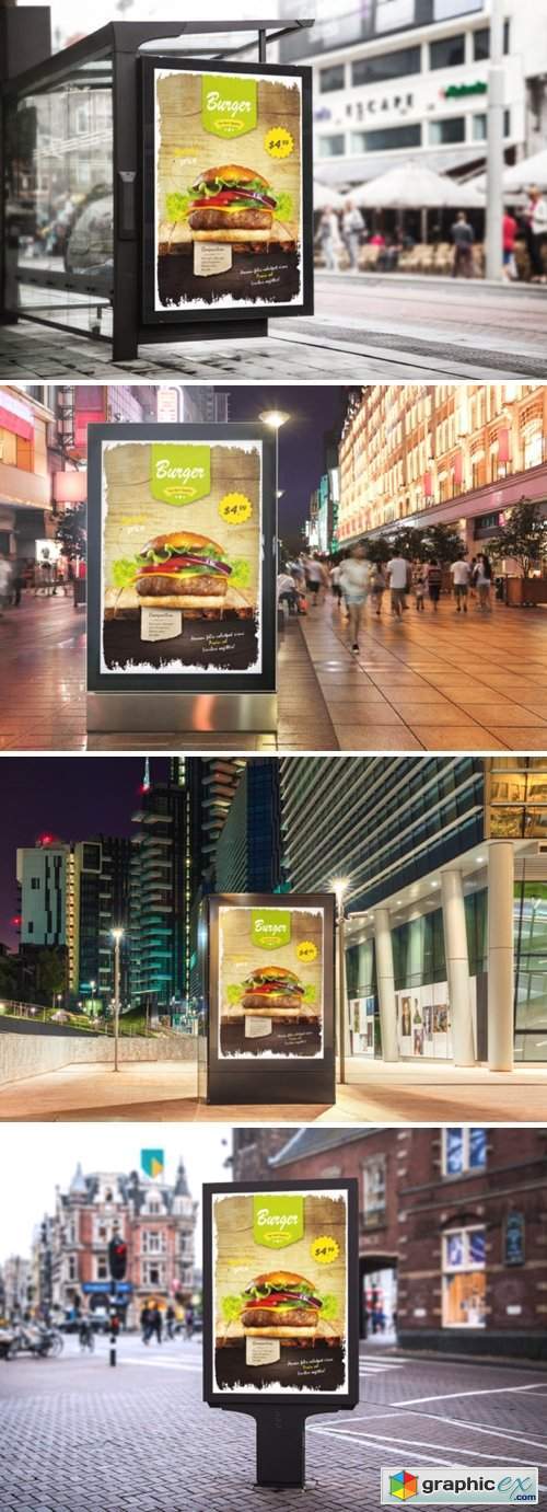 Burger Restaurant Flyer Template 3944319