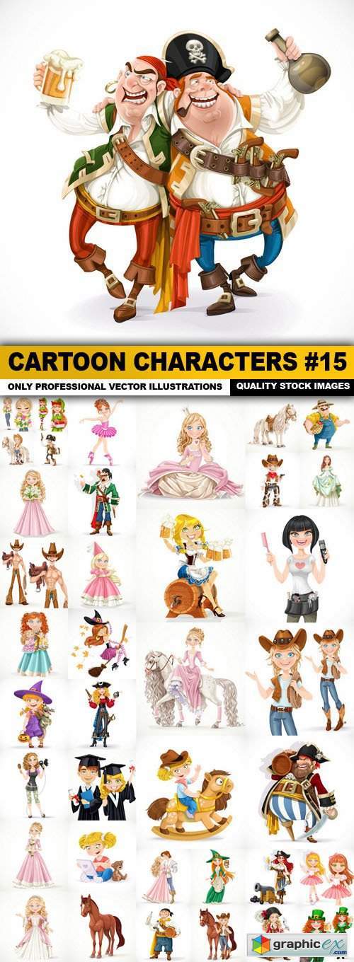 Cartoon Characters #15 - 41 Vector