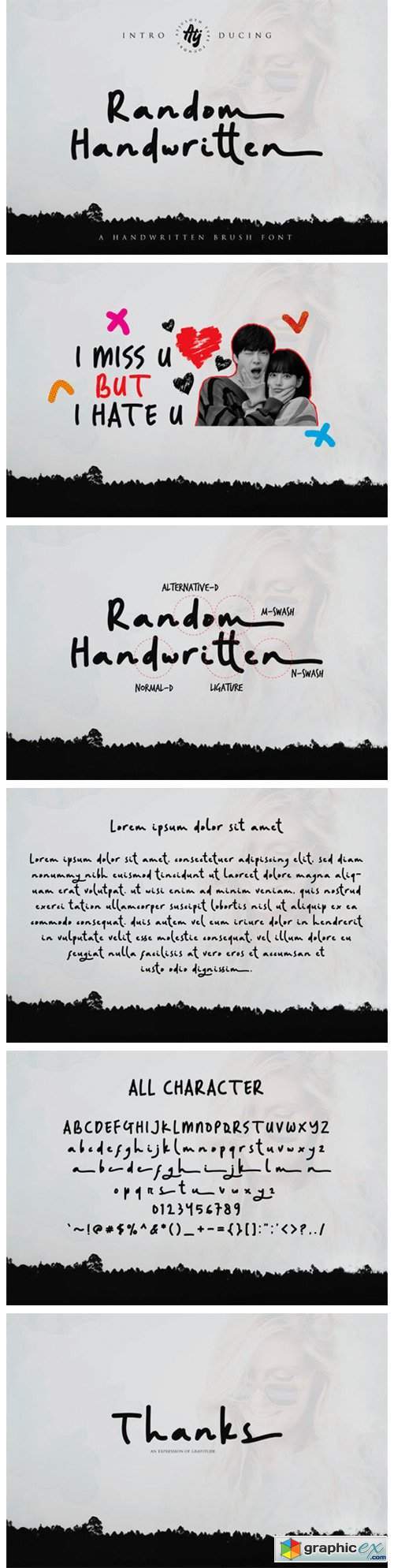 Random Handwritten Font