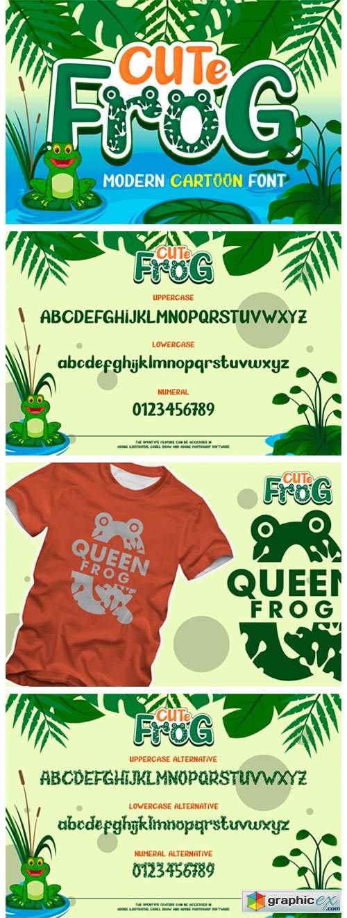  Cute Frog Font 