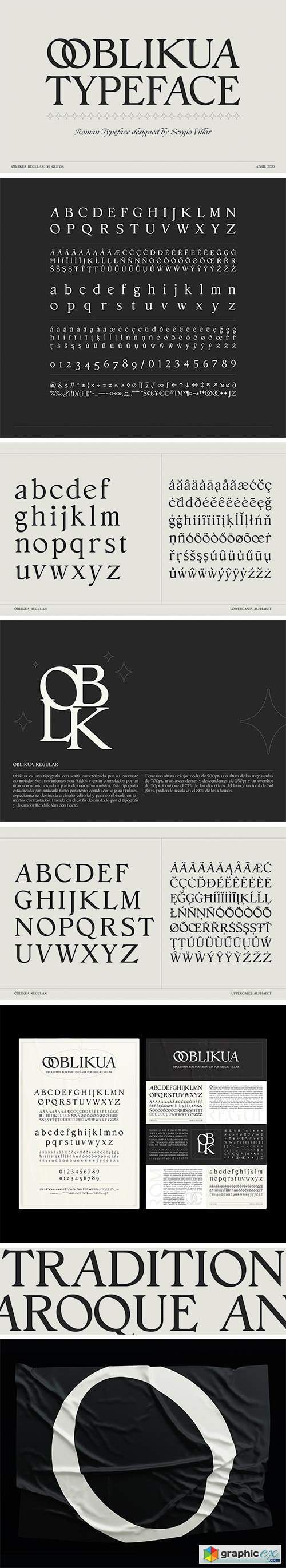 Oblikua Typeface