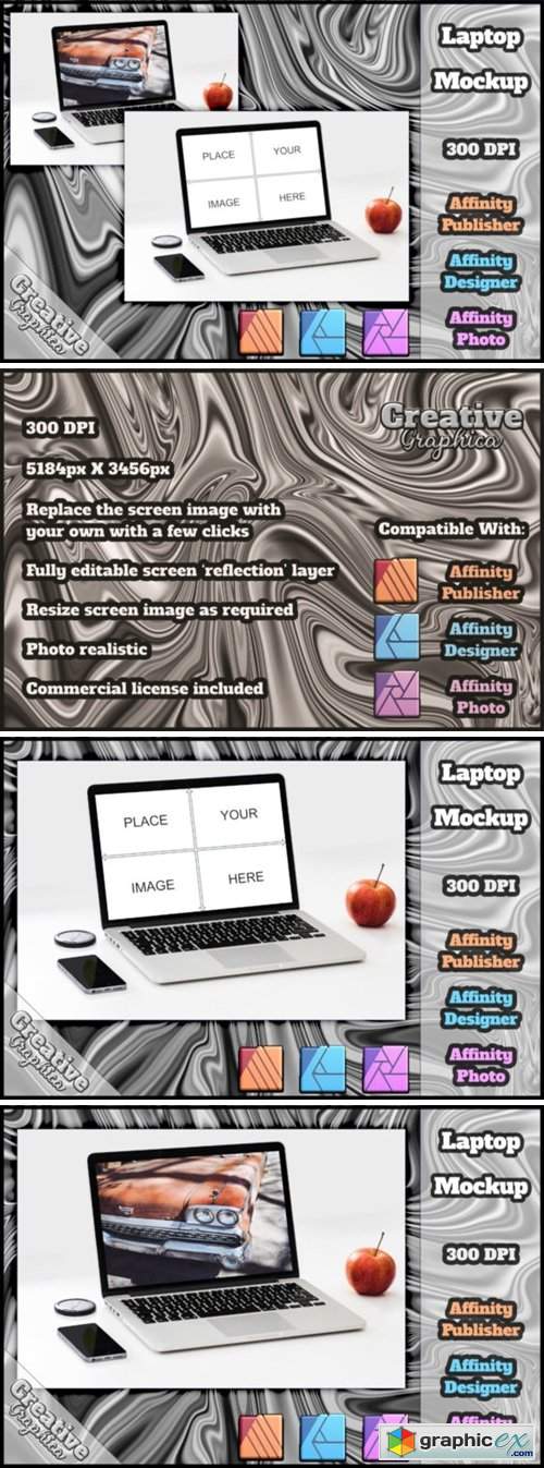  Laptop Product Mockup Affinity Publisher 