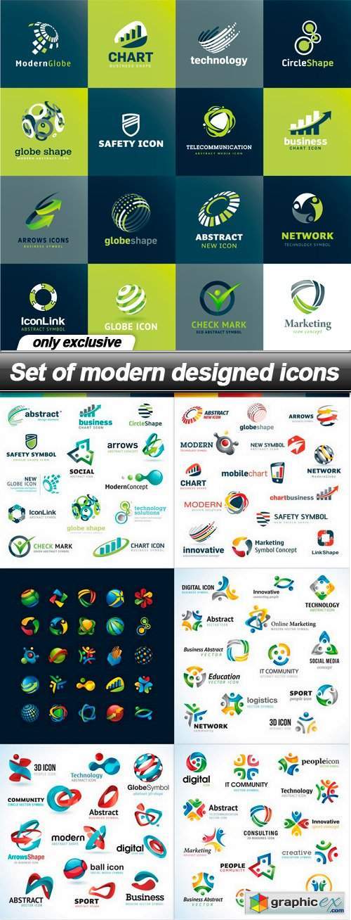 Set of modern designed icons - 7 EPS
