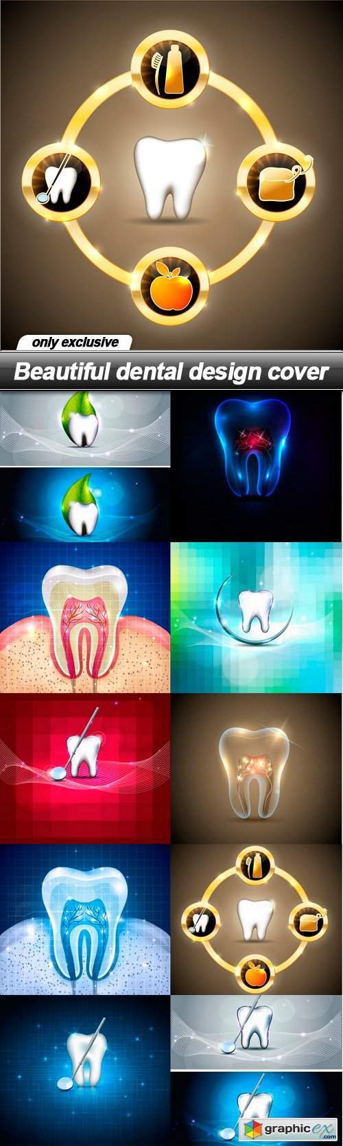 Beautiful dental design cover - 10 EPS