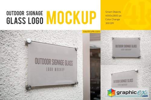 Glass Signage Logo Mockup Set » Free Download Vector Stock Image Photoshop Icon