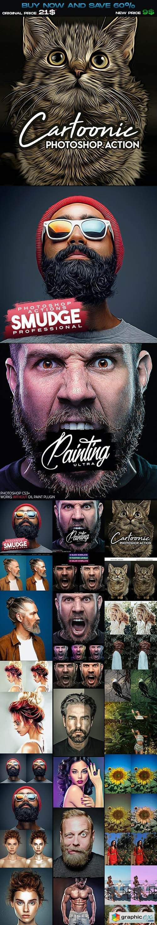 Cartoon Painting Bundle Photoshop Actions