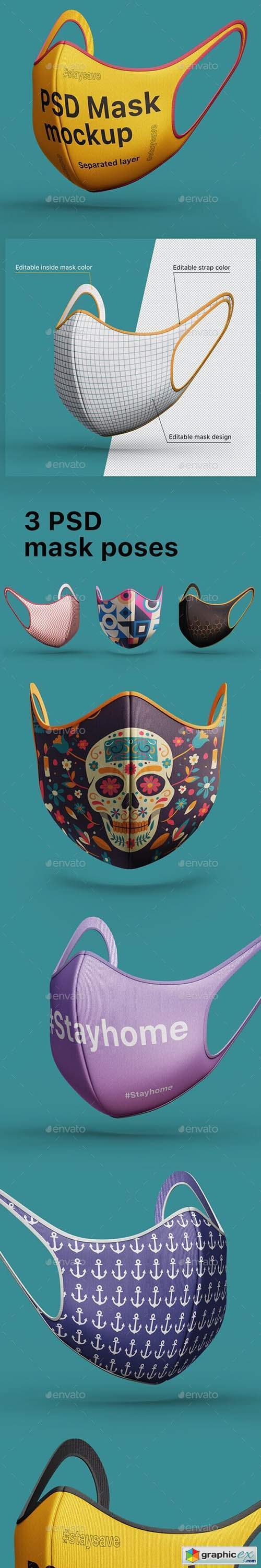 Download Face medical Mask Protection PSD mockup » Free Download Vector Stock Image Photoshop Icon