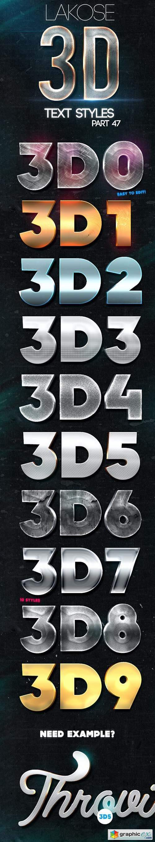 Lakose 3D Text Styles Part 47