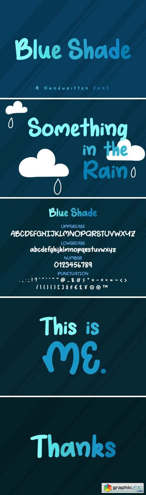 Blue Shade Font