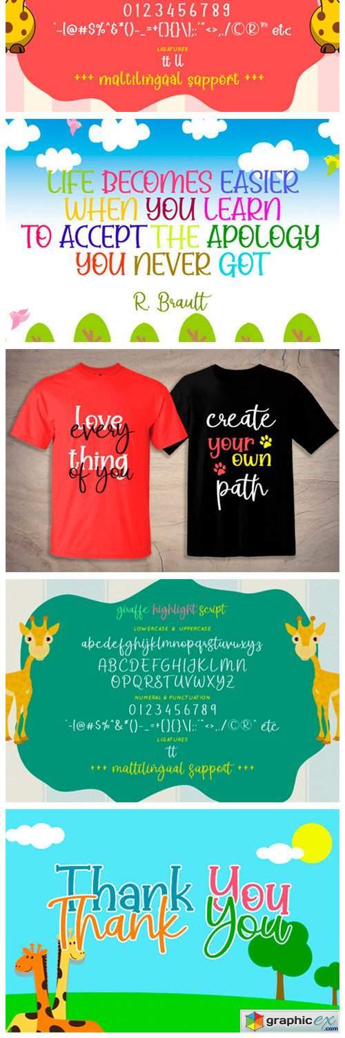 Giraffe Highlight Font