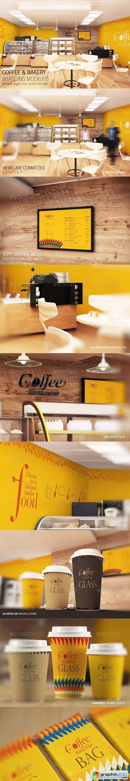 Coffee & Bakery Branding Mockups