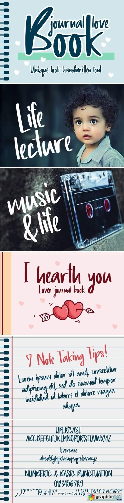 Journal Love Book Font