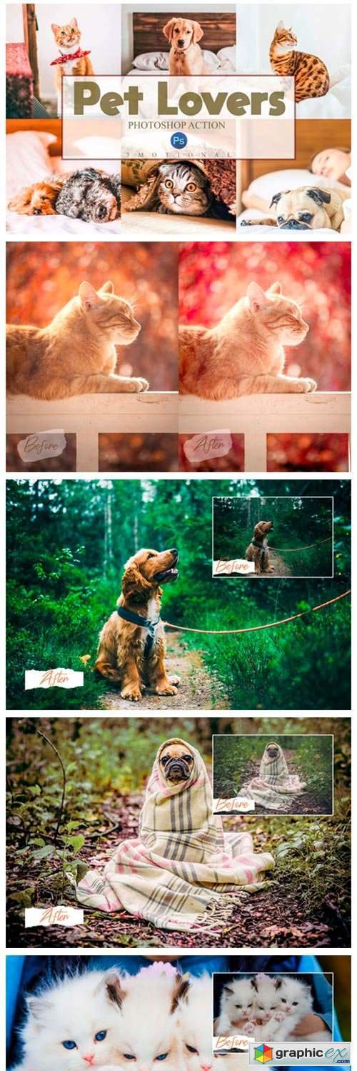 14 Pet Lovers Photoshop Actions ACR Luts