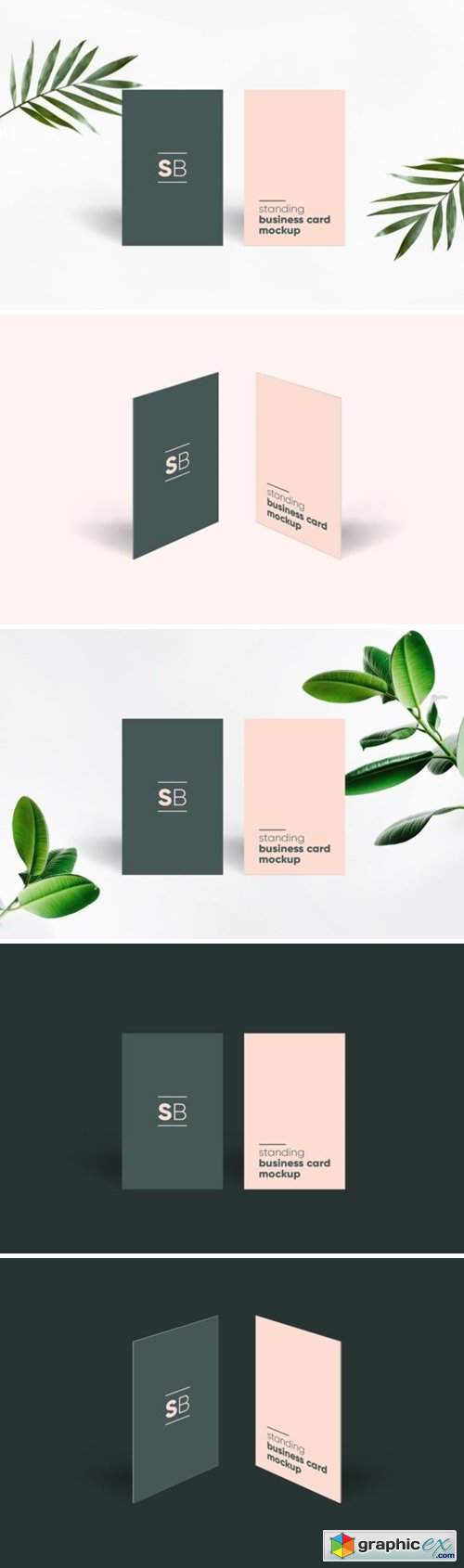  Standing Business Card Mockup 
