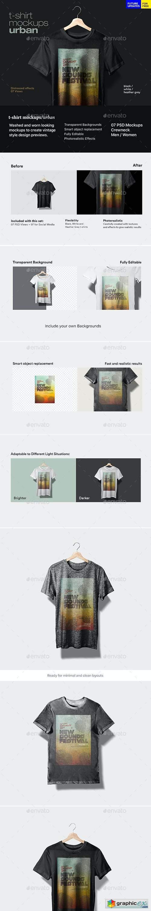 Download T-Shirt Mockup Urban » Free Download Vector Stock Image Photoshop Icon