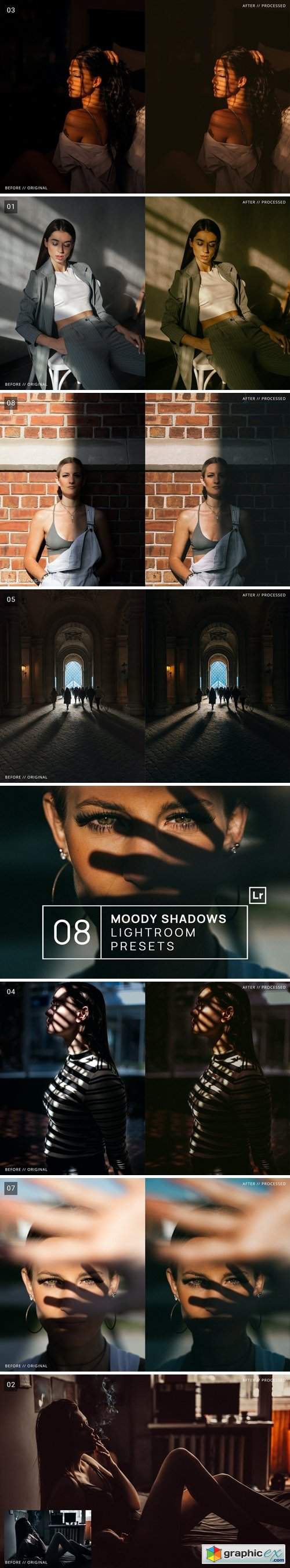  8 Moody Shadows Premium Lightroom Presets 