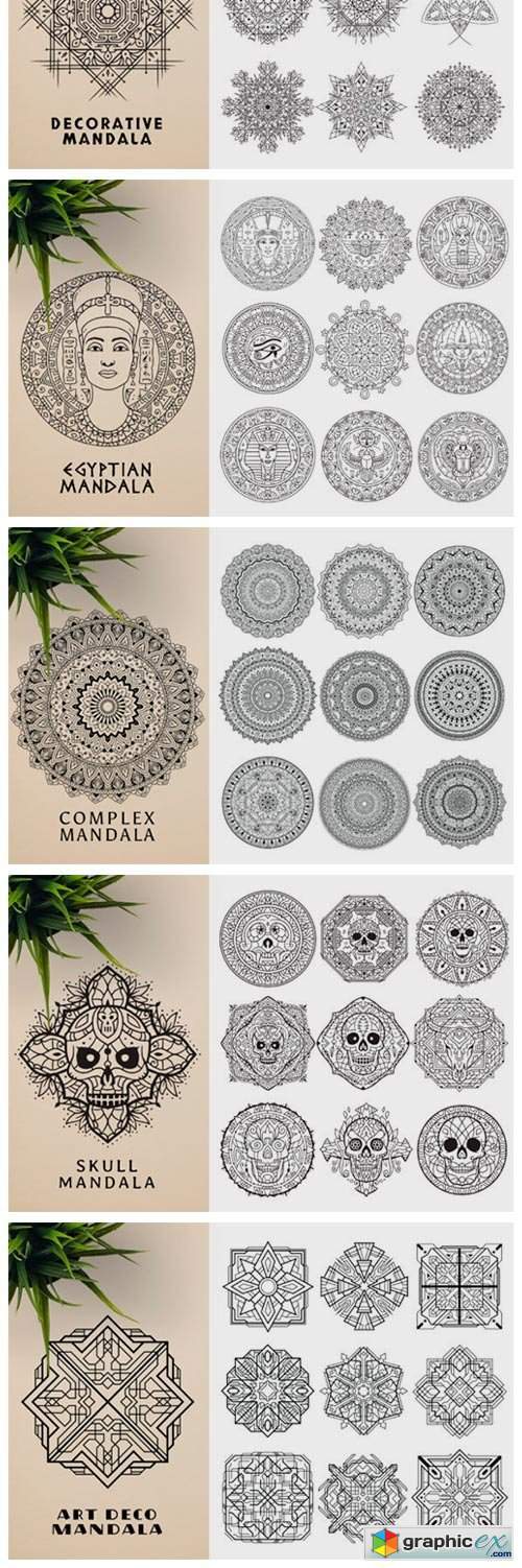 300 Vector Mandala Ornaments