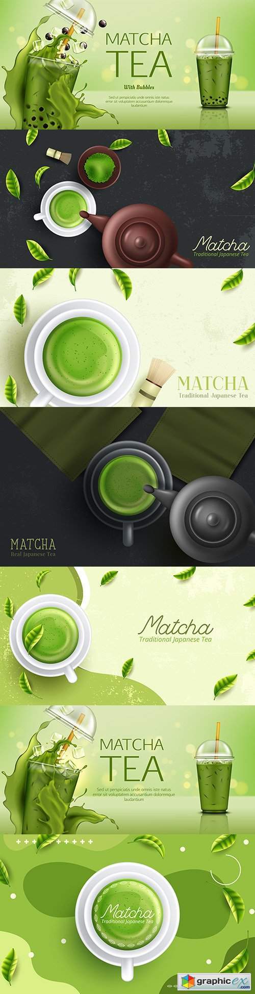 Green matte drink and tea accessories Japanese ceremony