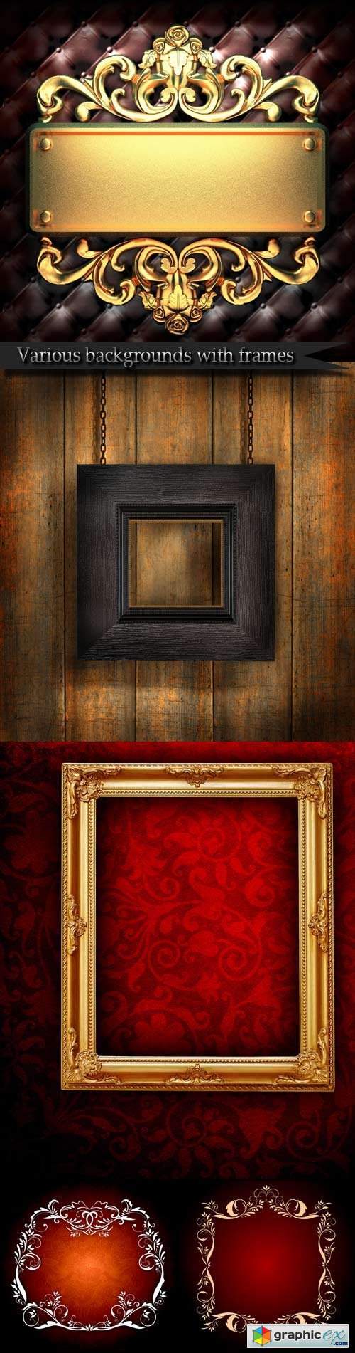 Various backgrounds with frames
