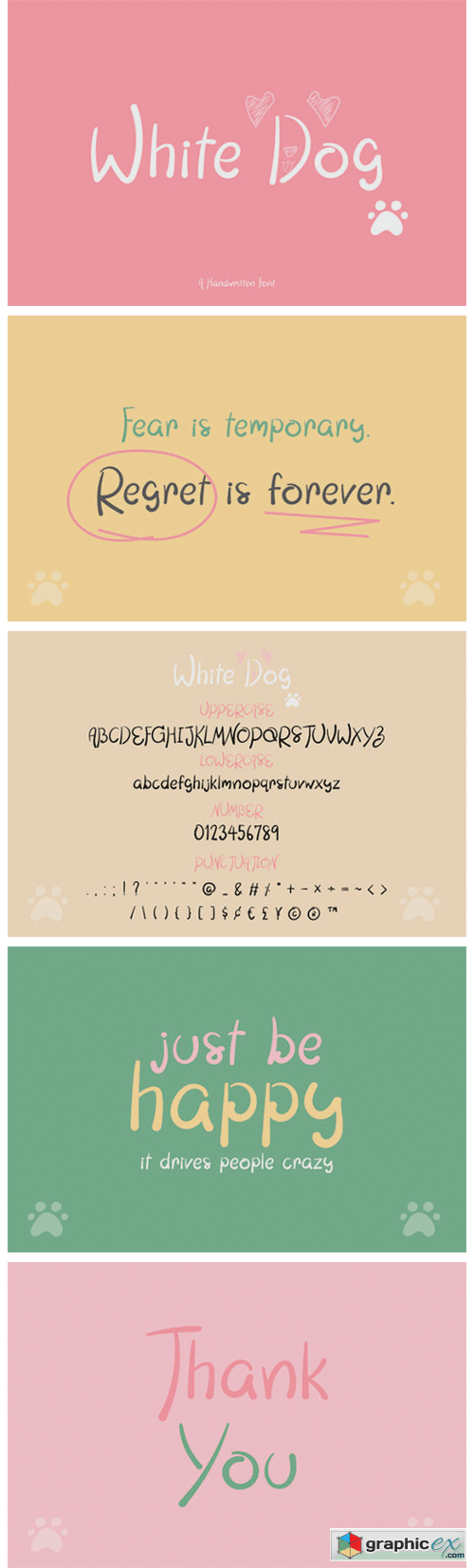 White Dog Font