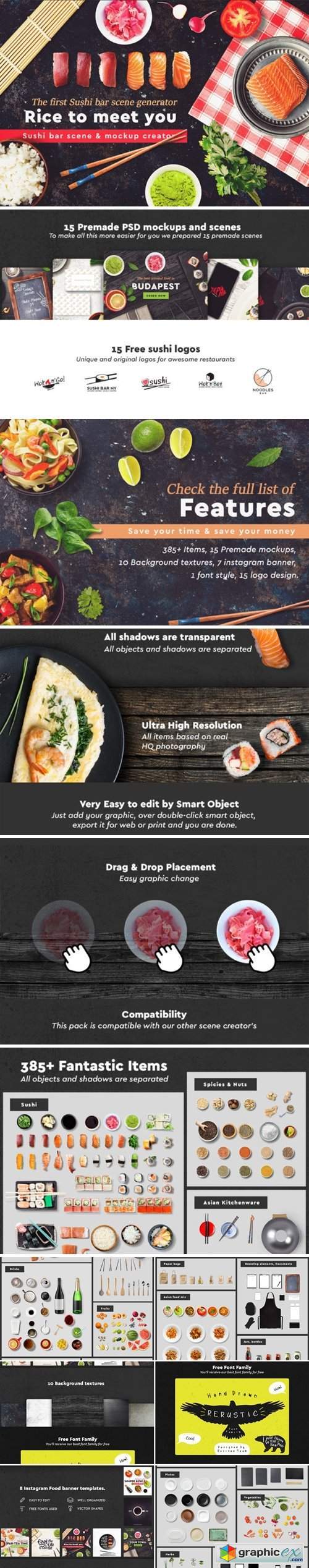 Sushi Bar Scene and Mock-up Creator
