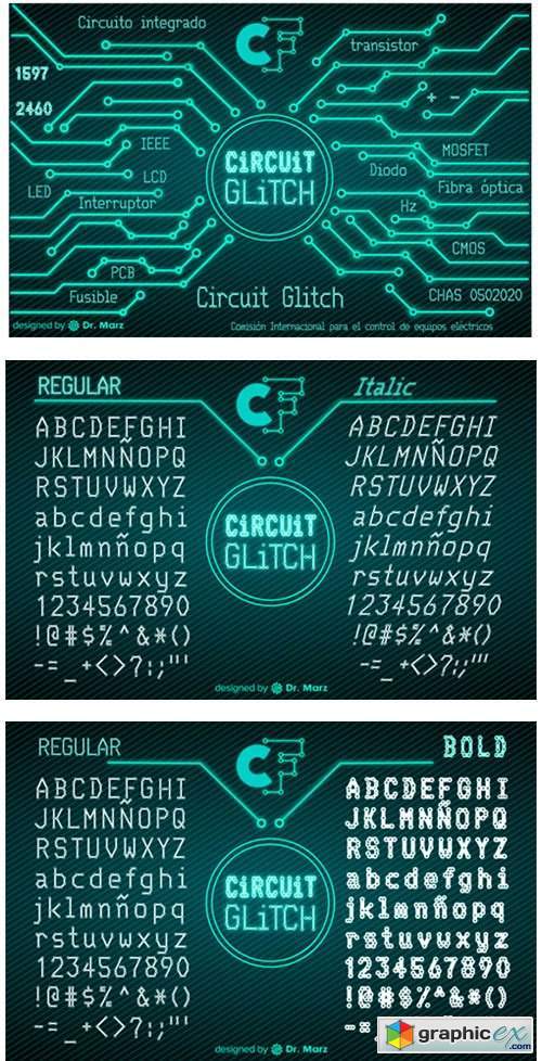 Circuit Glitch Font