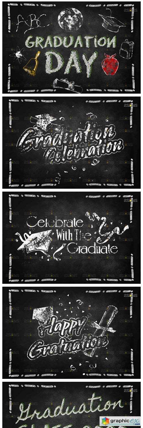  Overlay Graduation Sidewalk Chalk Art 