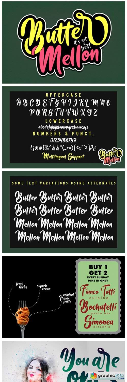  Butter Mellon Font 