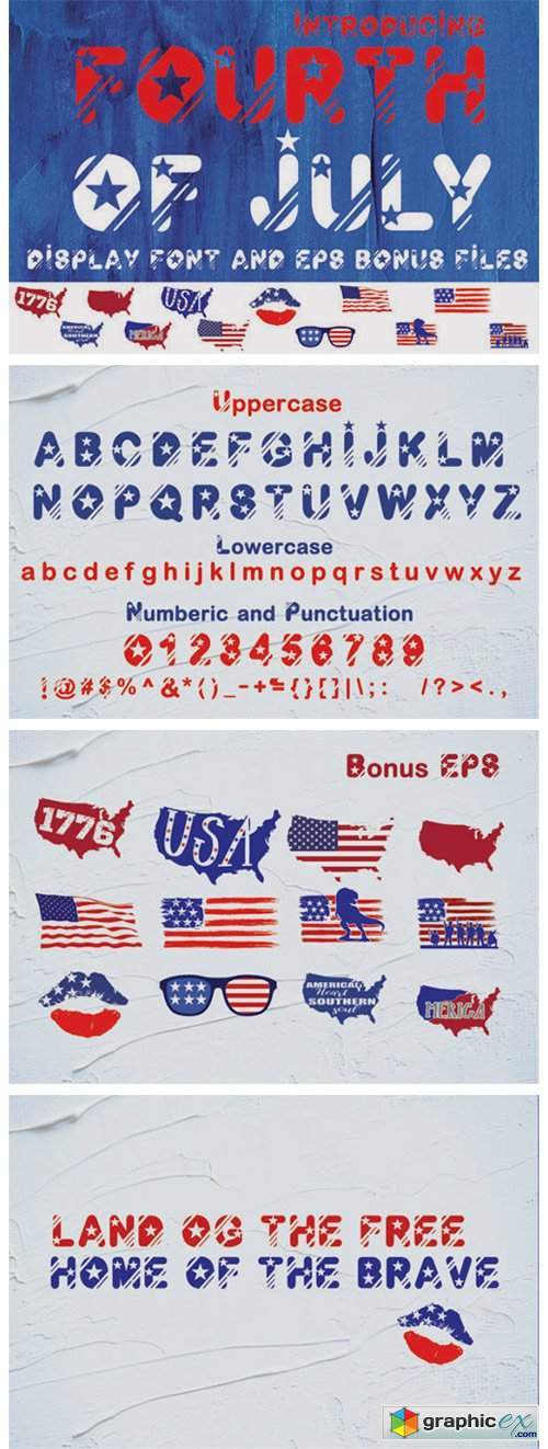 Fourth of July Font