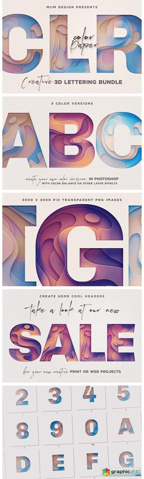Color Paper – 3D Lettering