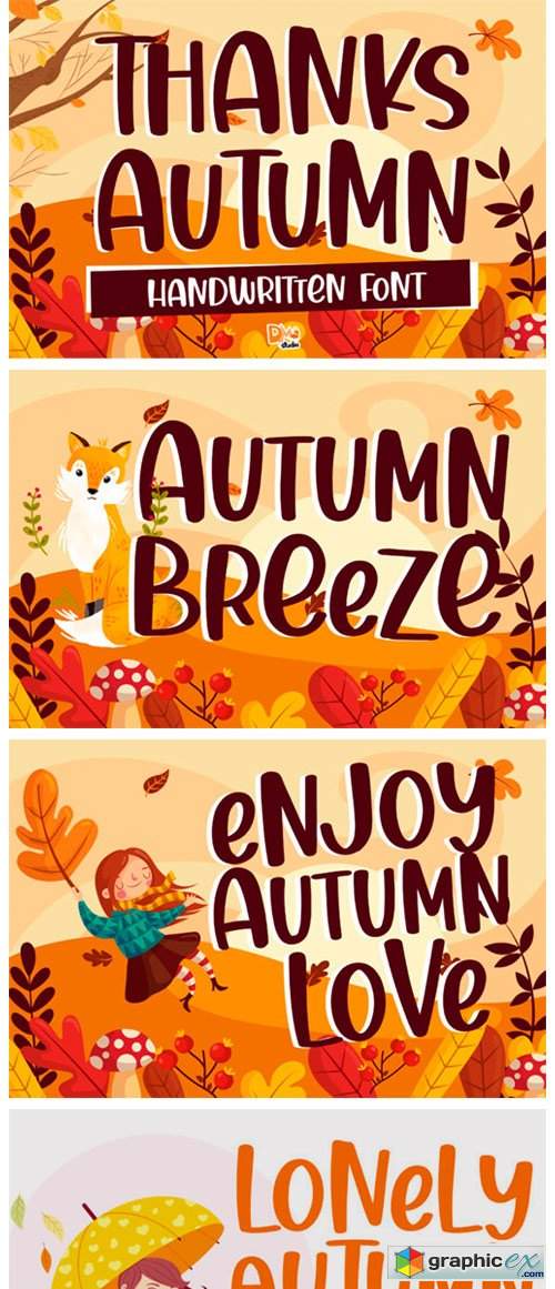  Thanks Autumn Font 