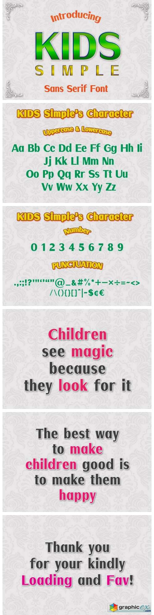  Kids Simple Font 